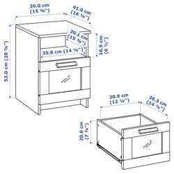 Noptiera Ikea Brimnes 39x41 (Mesteacan) Thumb
