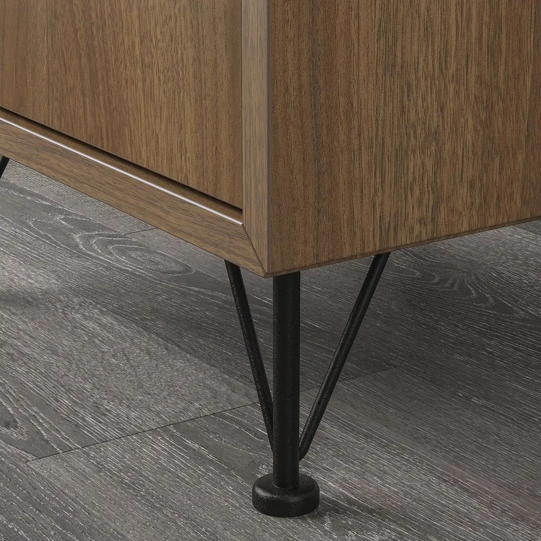 Noptiera Ikea Eket cu picioare/metal 35x35x80 (Aspect Nuc/Negru) - 5