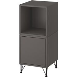 Тумба прикроватная Ikea Eket с ножками/металл 35x35x80 (Темно-серый/Черный) Thumb