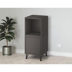 Тумба прикроватная Ikea Eket с ножками/металл 35x35x80 (Темно-серый/Черный) Thumb