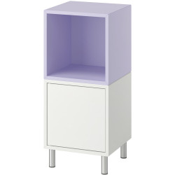 Тумба прикроватная Ikea Eket с ножками 35x35x80 (Белый/Светло-Сиреневый/Хром) Thumb