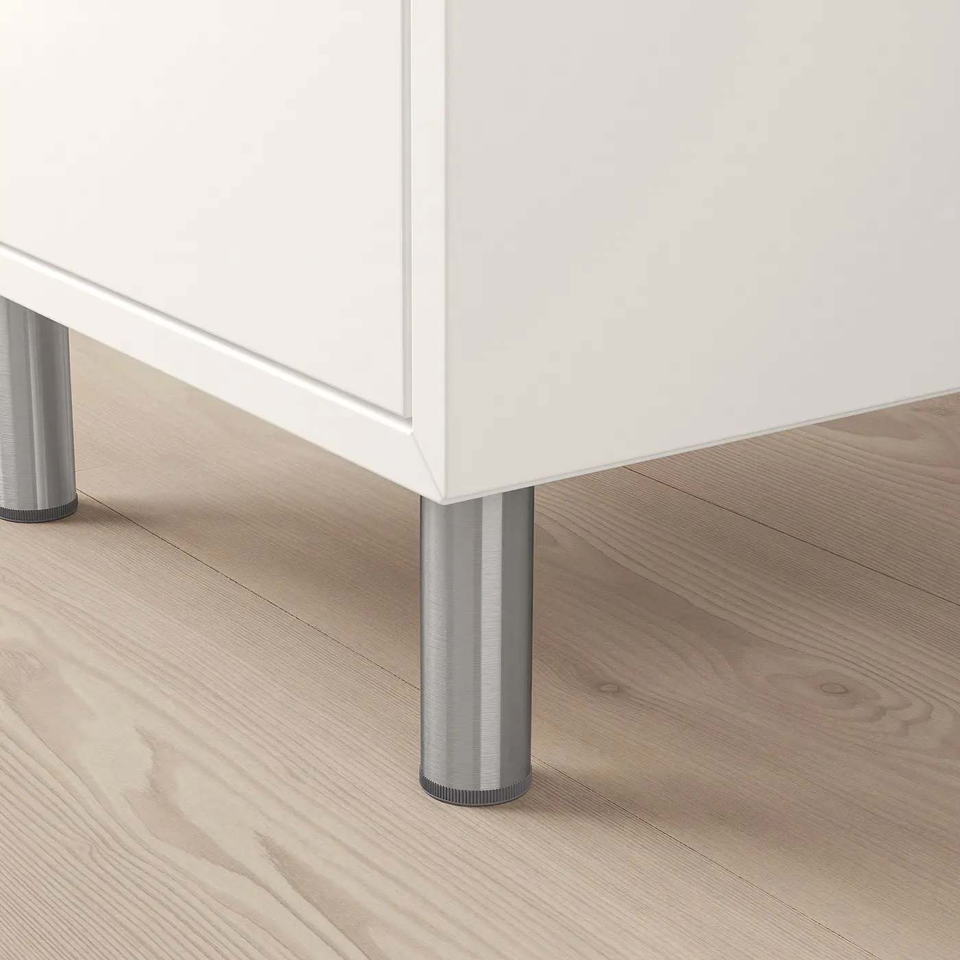 Тумба прикроватная Ikea Eket с ножками 35x35x80 (Белый/Светло-Сиреневый/Хром) - 4