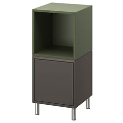 Noptiera Ikea Eket cu picioare 35x35x80 (Gri Inchis/Gri-Verde) Thumb