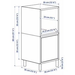 Noptiera Ikea Eket cu picioruse 35x35x80 (Gri Inchis/Galben Deschis/Metal) Thumb