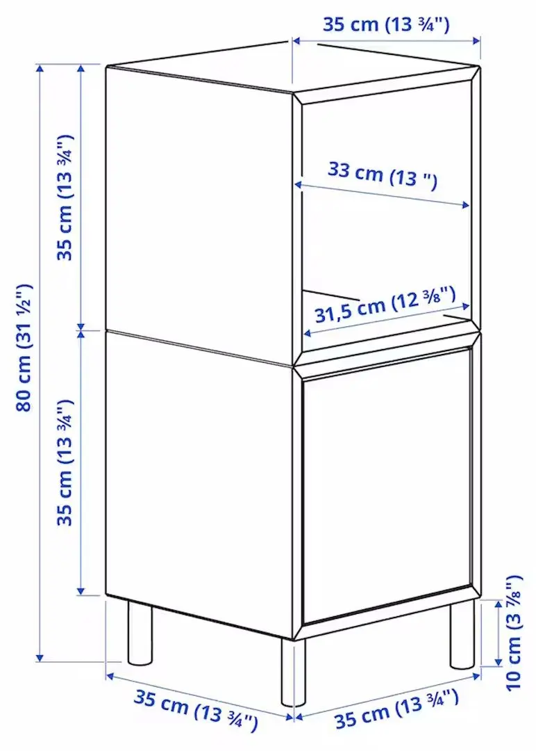 Noptiera Ikea Eket cu picioruse 35x35x80 (Gri Inchis/Galben Deschis/Metal)