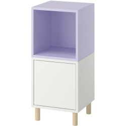 Тумба прикроватная Ikea Eket с ножками/дерево 35x35x80 (Белый/Светло-Сиреневый/Береза) Thumb