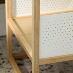 Noptiera Ikea Gillersberg 39x39x56 (Bambus/Alb) Thumb