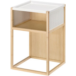 Noptiera Ikea Gillersberg 39x39x56 (Bambus/Alb) Thumb