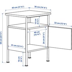 Noptiera Ikea Grafjallet 45x36x59 (Antracit) Thumb