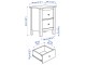 Тумба прикроватная Ikea Hemnes 2 ящика 54x66 (Белая Морилка)