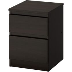 Noptiera Ikea Kullen 2 sertare 35x49 (Negru-Maro)