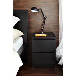 Noptiera Ikea Malm 2 sertare 40x55 (Negru-Maro) Thumb