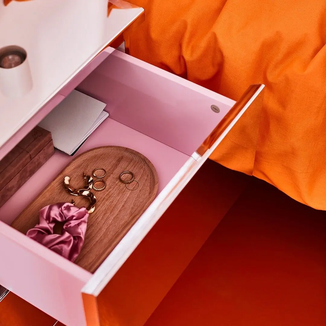 Noptiera Ikea Malm 2 sertare 40x55 (Aspect oglinda) - 4