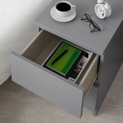 Noptiera Ikea Malm 2 sertare 40x55 (Gri) Thumb