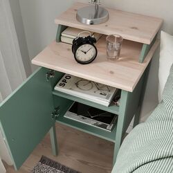 Noptiera Ikea Olderdalen 47x43 (Gri-Verde/Pin) Thumb