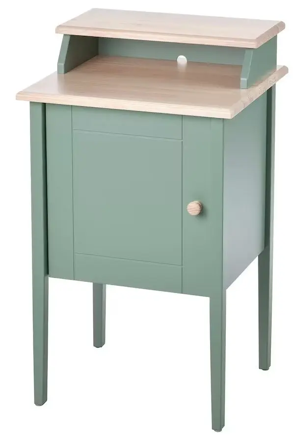 Noptiera Ikea Olderdalen 47x43 (Gri-Verde/Pin)