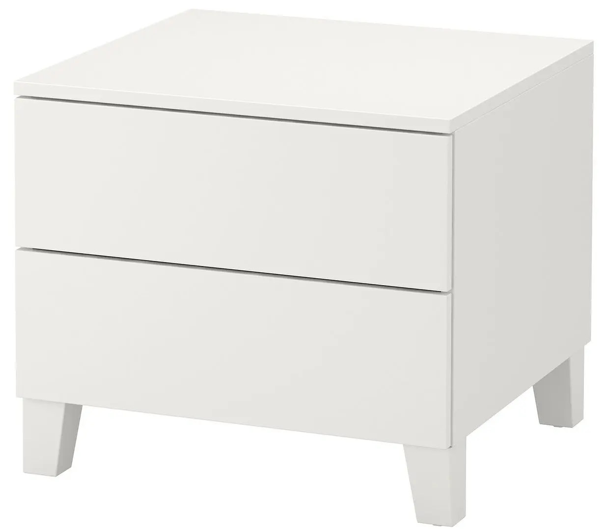 Noptiera Ikea Platsa 2 sertare 60x57x53 (Alb/Fonnes Alb)
