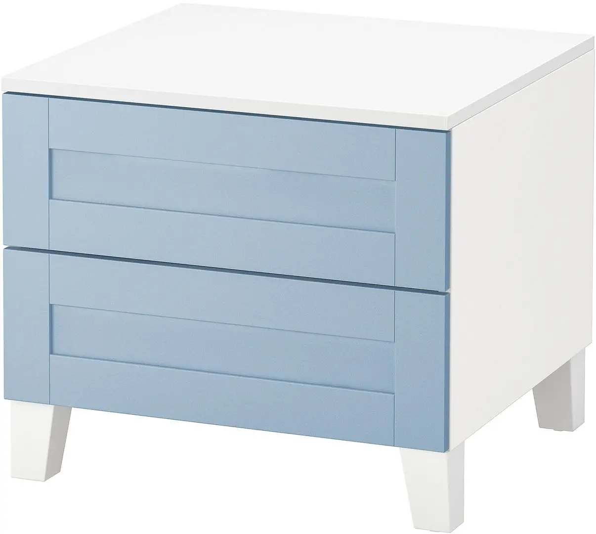 Noptiera Ikea Platsa/Sannidal 2 sertare 60x57x53 (Alb/Albastru)