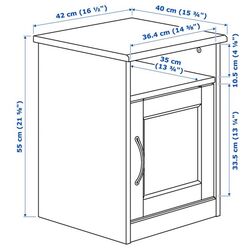 Noptiera Ikea Songesand 42x40 (Alb) Thumb