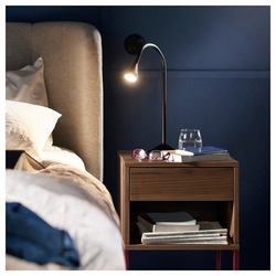 Тумба прикроватная Ikea Vikhammer 40x39 (Ореховый шпон) Thumb