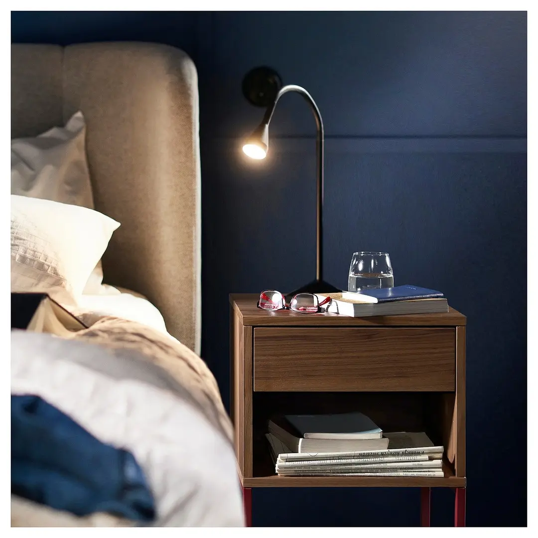 Тумба прикроватная Ikea Vikhammer 40x39 (Ореховый шпон)