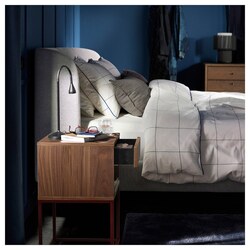 Тумба прикроватная Ikea Vikhammer 40x39 (Ореховый шпон) Thumb