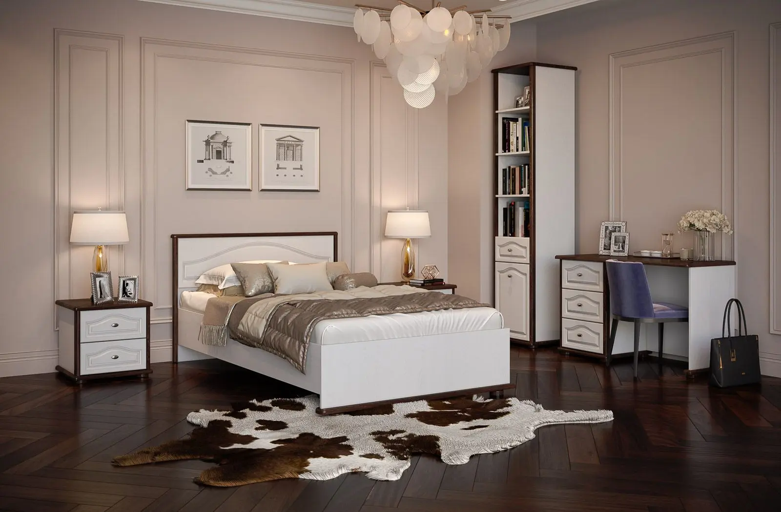 Noptiera КМК 0852.15 Siciliya 2S (Port Oak/White) - 4