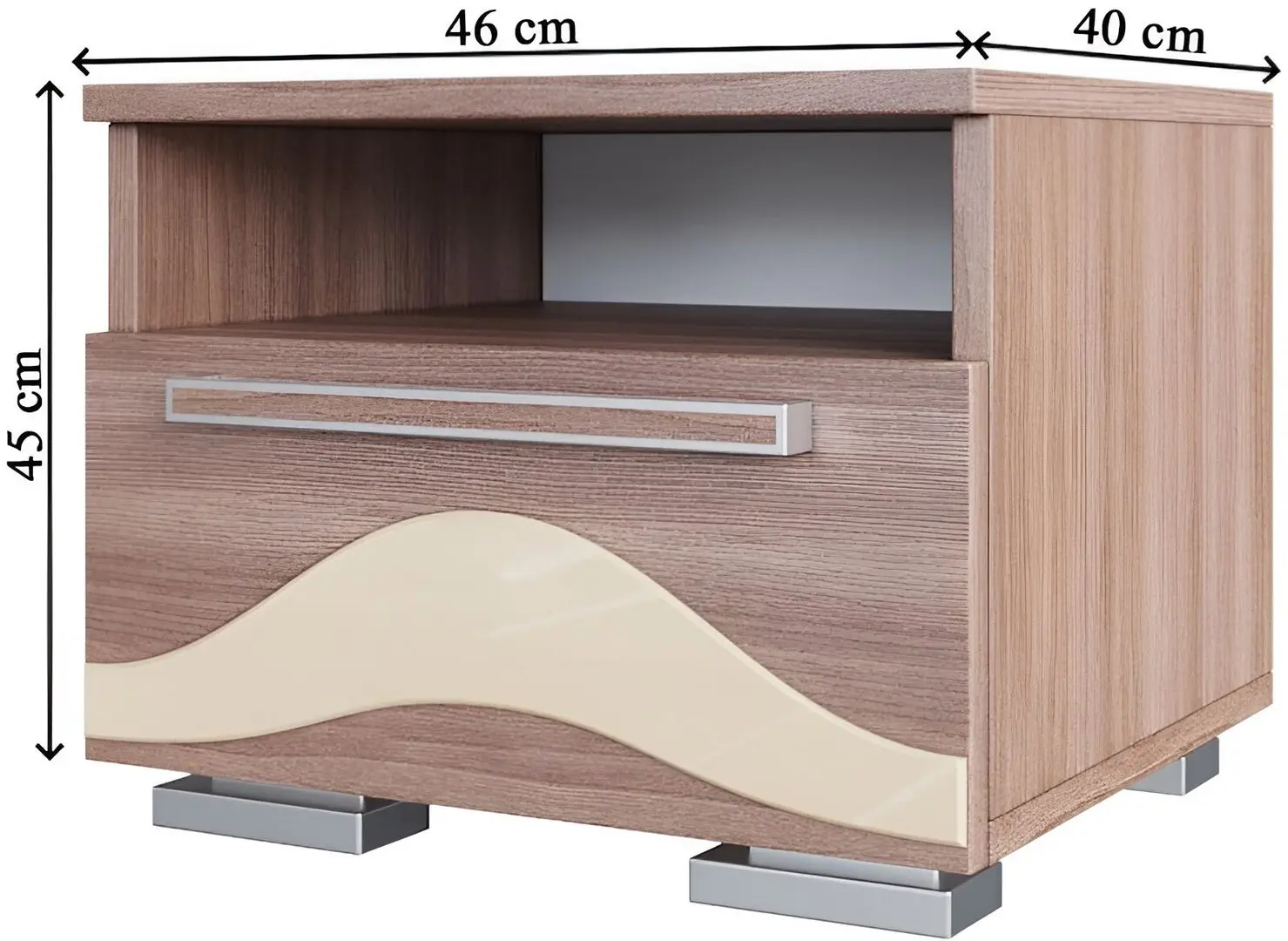 Тумба прикроватная Marcel Prod NOPTLAGSH (Ash/Shimo)