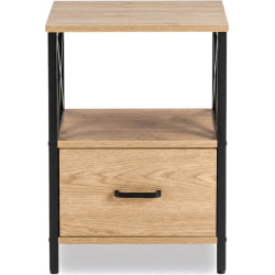Тумба прикроватная Mebel Elite Logan 40 (Oak/Black) Thumb