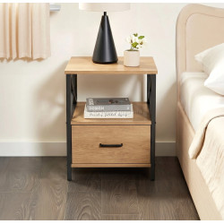 Тумба прикроватная Mebel Elite Logan 40 (Oak/Black)
