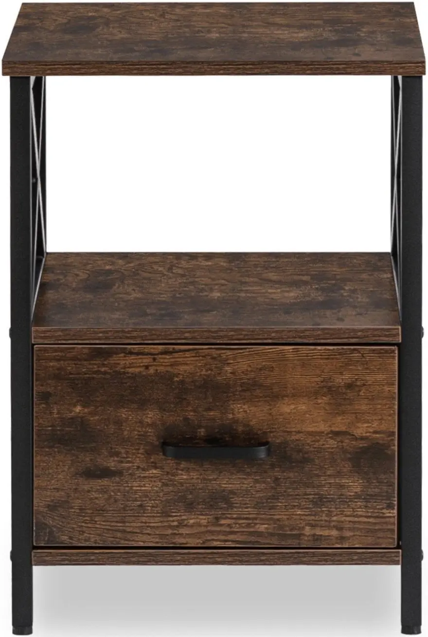 Noptiera Mebel Elite Logan 40 (Rustic Oak/Black) - 2