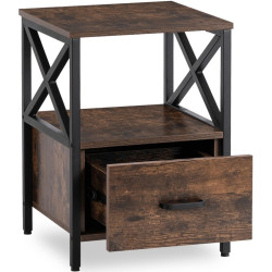 Noptiera Mebel Elite Logan 40 (Rustic Oak/Black) Thumb