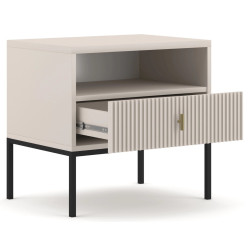 Тумба прикроватная Mebel Elite Marcos (Cashmere/Black) Thumb