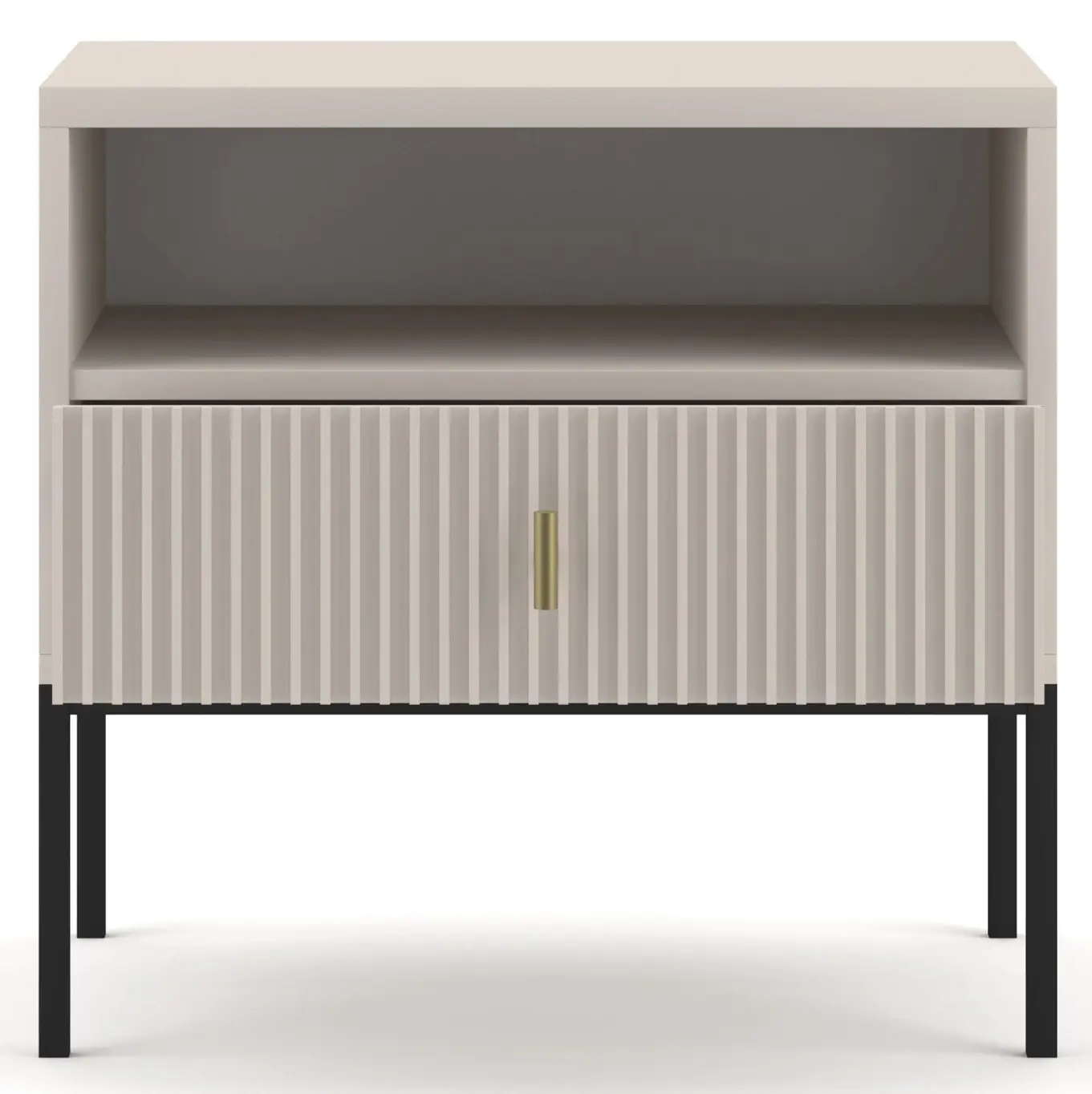 Тумба прикроватная Mebel Elite Marcos (Cashmere/Black)