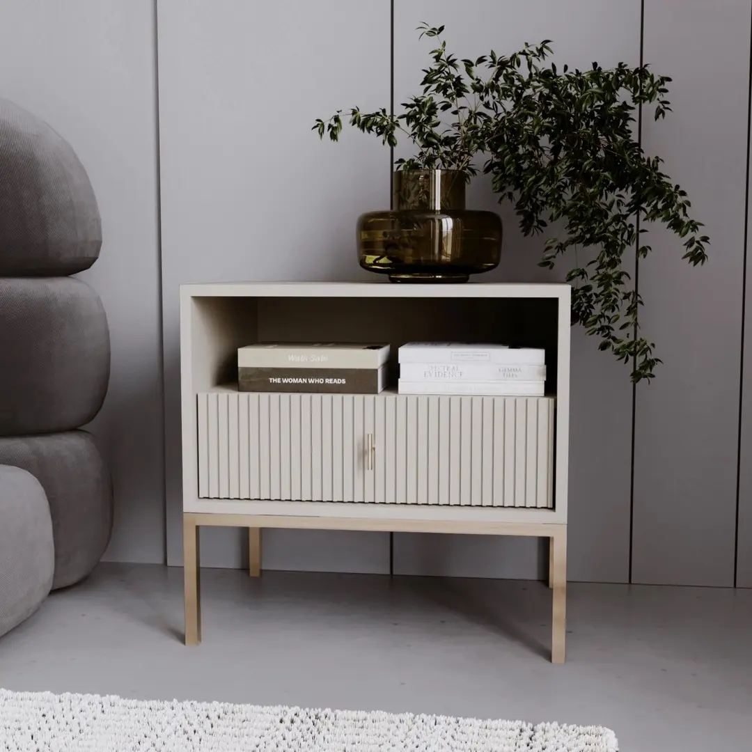 Noptiera Mebel Elite Marcos (Cashmere/Gold)