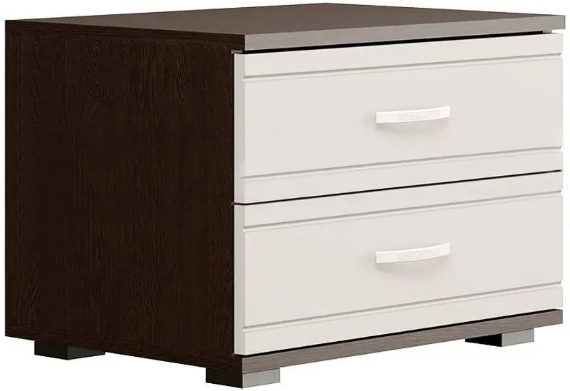 Noptiera Mif Afina II 500 (White Gloss/Wenge Oak)