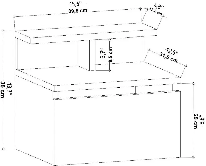Тумба прикроватная Mirage Meble Alice (White)