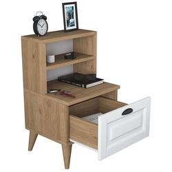 Тумба прикроватная Mirage Meble BD105 S (Walnut/White) Thumb