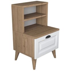 Тумба прикроватная Mirage Meble BD105 S (Walnut/White) Thumb