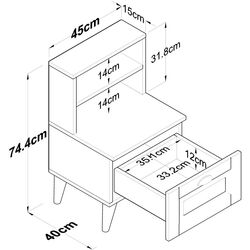 Тумба прикроватная Mirage Meble BD105 (White) Thumb