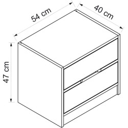 Noptiera Mirage Meble Elina 8170 (Anthracite/Walnut) Thumb