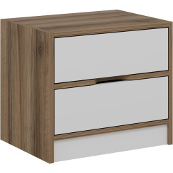 Тумба прикроватная Mirage Meble Elina 8171 (White/Walnut) Thumb
