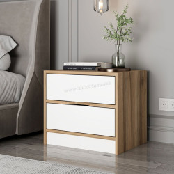 Noptiera Mirage Meble Elina 8171 (White/Walnut)