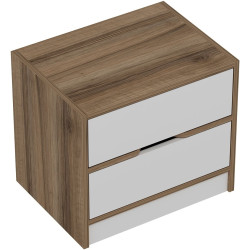 Тумба прикроватная Mirage Meble Elina 8171 (White/Walnut) Thumb