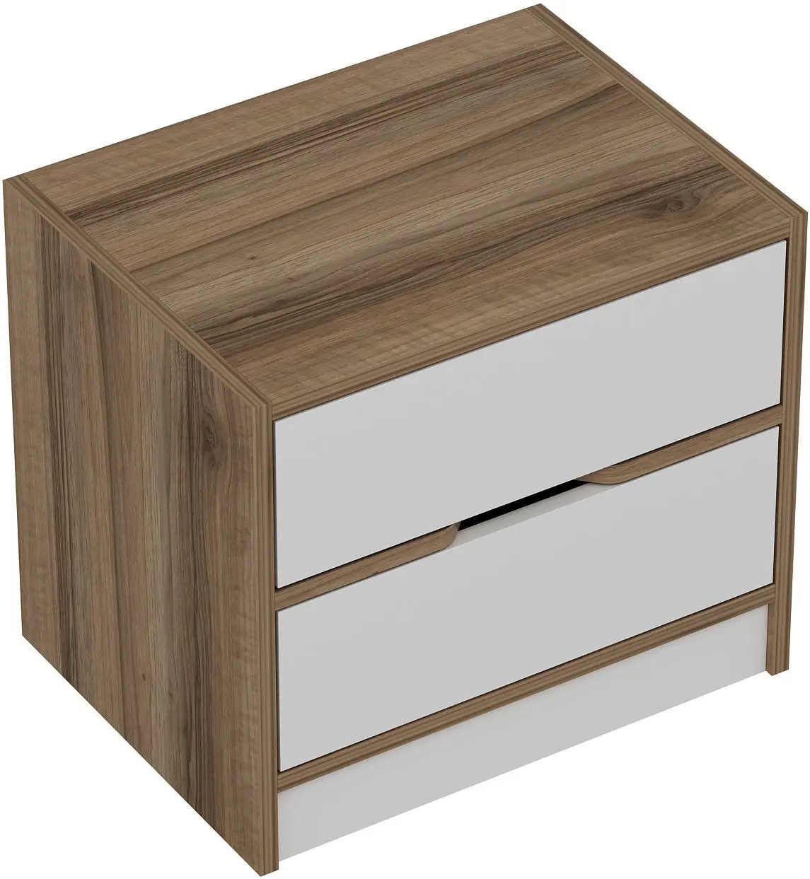 Тумба прикроватная Mirage Meble Elina 8171 (White/Walnut)