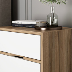 Тумба прикроватная Mirage Meble Elina 8171 (White/Walnut) Thumb