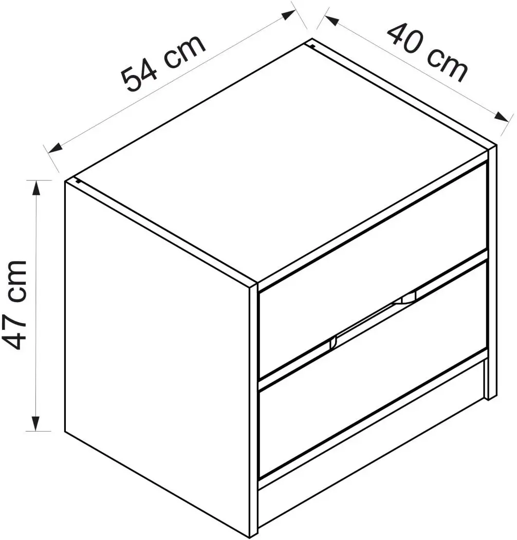 Тумба прикроватная Mirage Meble Elina 8171 (White/Walnut)