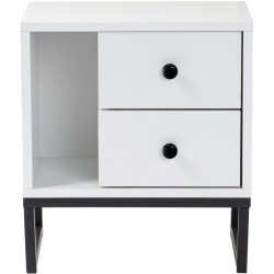 Noptiera Mirage Meble Glimmer (White/Black) Thumb