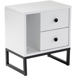 Noptiera Mirage Meble Glimmer (White/Black) Thumb