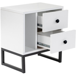 Noptiera Mirage Meble Glimmer (White/Black) Thumb